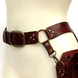 Steampunk Retro PU Waist Bag – Vintage Twist Lock Design