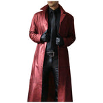 PU Leather Coat Top Slim Gothic