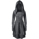 Women's Renaissance Archer Cosplay Costume - Hooded Medieval Dress