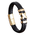 Classic Hand-Woven Leather Bracelet - Nordic Amulet Design