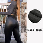 High-Waist Black PU Leather Hip-Lifting Leggings – Perfect for Nightclub and Casual Style