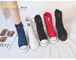 Classic Canvas Sneakers with Metal Decoration for Women - Perfect for Alternative Style