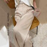 Silk Satin Oversize High Waist Casual Pants - Alt Style Clothing