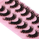 7 Pairs Wispy Cat Eye False Eyelashes - Natural Look Faux Mink Fluffy Strip Lashes