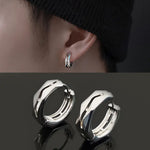 Punk Rock Skull Stainless Steel Hoop Earrings