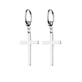 Stainless Steel Cross Skull Star Scorpion Tassel Chain Stud Earrings