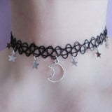 Goth Choker with Black Choker Necklace