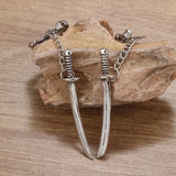 Punk Rock Skull Stainless Steel Hoop Earrings