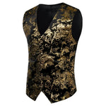 Steampunk Gothic Double-Breasted Cosplay Vest - V-Neck Design