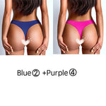 Mid-Rise Solid Cotton G-String Thong Panties – Spandex & Nylon Blend