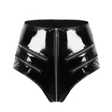 Sexy and Edgy Spicy Latex Shorts with Open Crotch for Alternative Women
