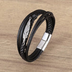 Classic Hand-Woven Leather Bracelet - Nordic Amulet Design