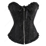 Overbust Leather Corset Bustier Top Perfect for Nightclub