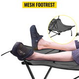 Outdoor Folding Camp Chair Backrest With Footrest