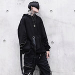 Gothic Darkwear Techwear Hoodie - Streetwear Sweatshirt