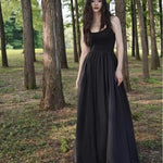 High Waist Sleeveless Midi Dress Women With Slim A-Line - Alt Style Clothing