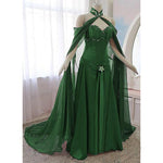 Vintage Medieval Evening Dress With Long Wrap - Alt Style Clothing