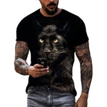 Men's Panther Graphic T-Shirt – Casual Street Style