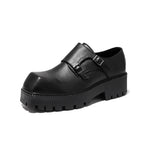 Patent Leather Derby Shoes with Platform – Stylish and Versatile Loafers