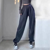 High-Waist Baggy Jogging Sweatpants - Quick-Dry Casual Sports Pants