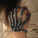 Punk Skeleton Hand Five Finger Ring - Versatile Rock Style Accessory