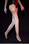 Night Club Sexy Stockings Glossy Anti-slip Silicone Long Lace Glitter