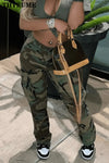 Stay Comfortably Stylish with our Camo Cargo Streetwear Sweatpants High Waist Pockets Pencil Pant