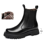 Platform Boot Height Increasing High Men Leather Heel Shoe - Alt Style Clothing