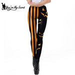 Gothic Print High-Waisted Fitness Leggings – Perfect for Workouts