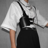 Strappy Corset Leather Gothic Shaper Girdle