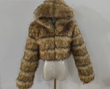 High-End Fox Fur Leather Coat – Luxury Thick Warm Fur for Ladies