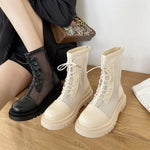 Chunky Gothic Ankle Boots for Women with Platform Wedges and Demonias Shoes