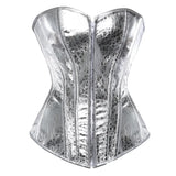 Overbust Leather Corset Bustier Top Perfect for Nightclub