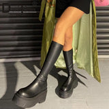 Gothic Platform Ankle Boots with Extreme High Block Heels