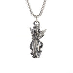 Silver Plated Captivity Bondage Goddess Pendant - Demon Girl Necklace