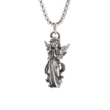 Silver Plated Captivity Bondage Goddess Pendant - Demon Girl Necklace