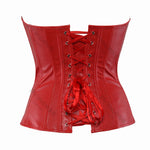 Faux Leather Corset Gothic Bustier Overbust