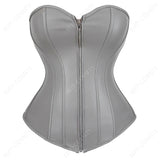 Overbust Leather Corset Bustier Top Perfect for Nightclub