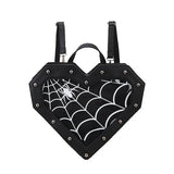 Gothic Spiderweb Heart Shaped Bag