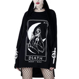 Beaukiss Gothic Moon Hoodie Long Sleeve Sweatshirt for Women