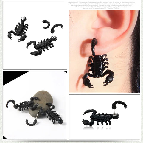 Scorpion Stud Earrings Boucle Oreille Vintage Strange Things