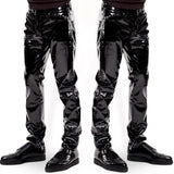 Faux Leather PVC Pants for Clubwear – Slim Fit Gothic Pencil Pants for Nightlife