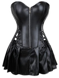 Gothic Body Shaper Mini Skirt Dress Corset by Miss Moly