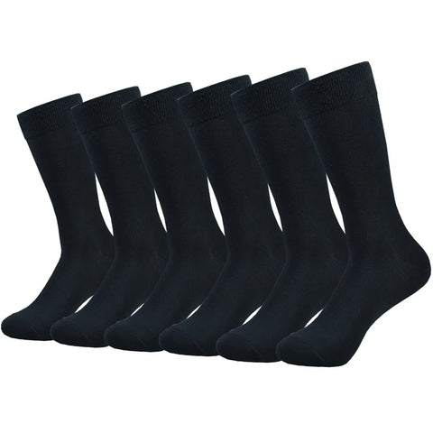 6 pairs Men's socks Black Cotton Dress Socks High quality