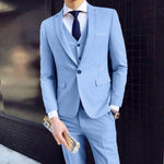 Men's 3-Piece Elegant Business Suit Set - Classic Blazer, Vest, and Pants