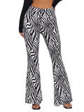 High-Waisted Zebra Print Wide Leg Pants - Perfect for Casual and Fashionable Wear