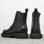 Platform Boot Height Increasing High Men Leather Heel Shoe - Alt Style Clothing