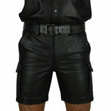 PU Leather Casual Leather Shorts - Alt Style Clothing