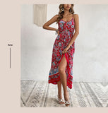 Elegant Summer Sundress With Floral Print - Alt Style Clothing