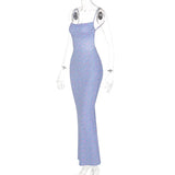 Print Backless Sleeveless Elegant Slim Bodycon Dress
